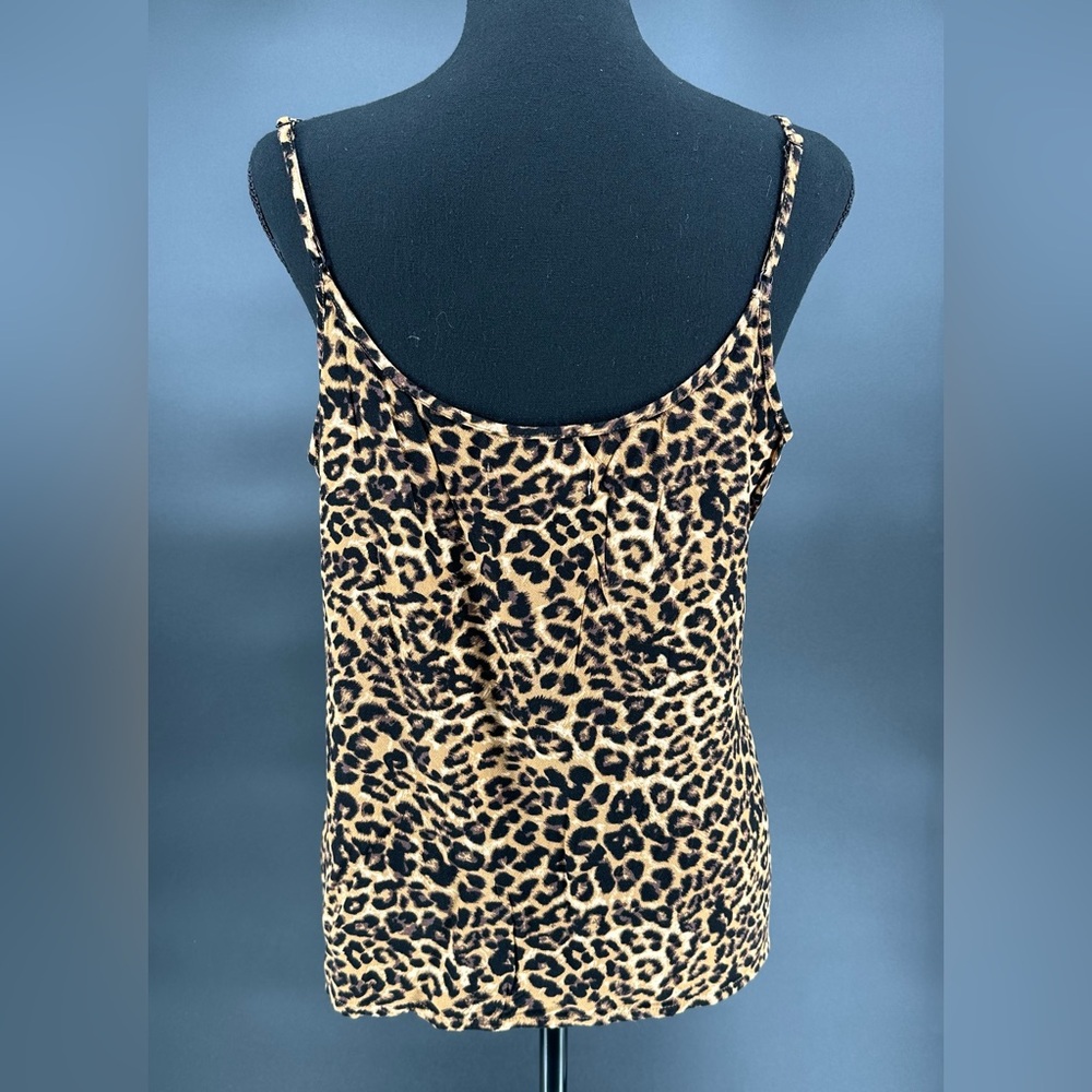 #66- Idyllwind Leopard Print Cami with Lace Size L - Picture 4 of 7
